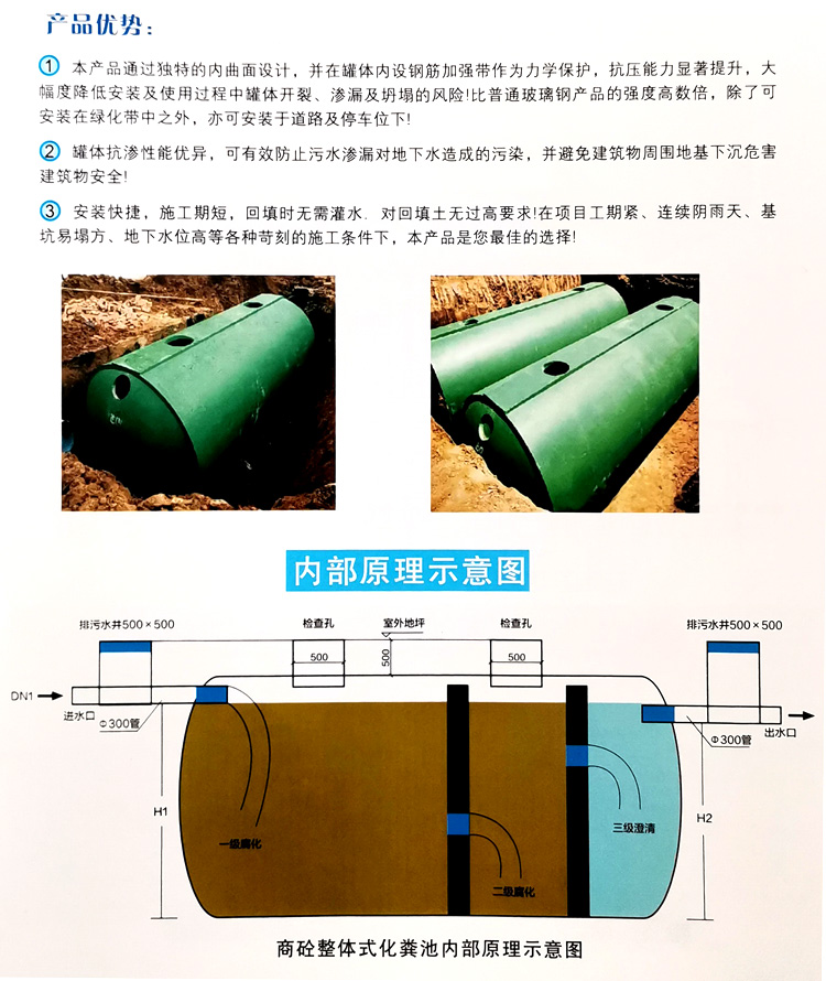 尼木玻璃钢化粪池